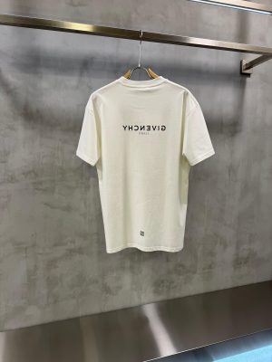 White Givenchy Paris reverse logo-print crewneck cotton tee