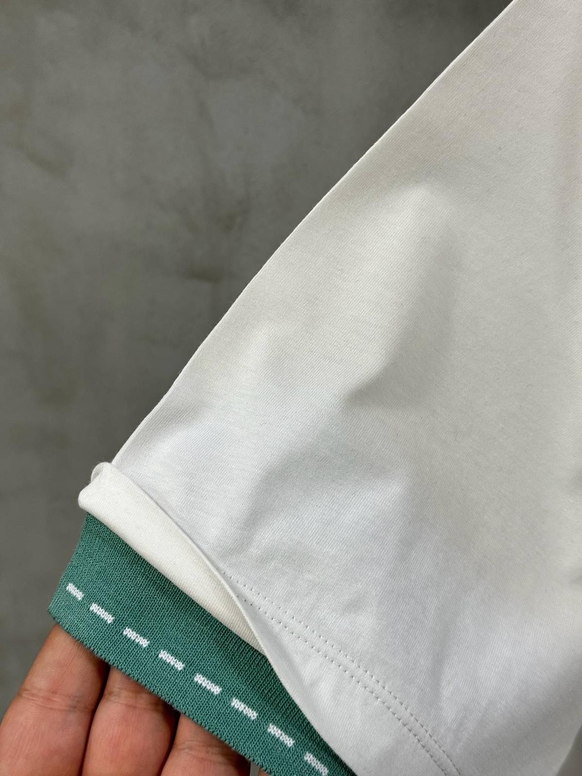 White Hermes Piqures Sellier crewneck cotton T-shirt - Image 3