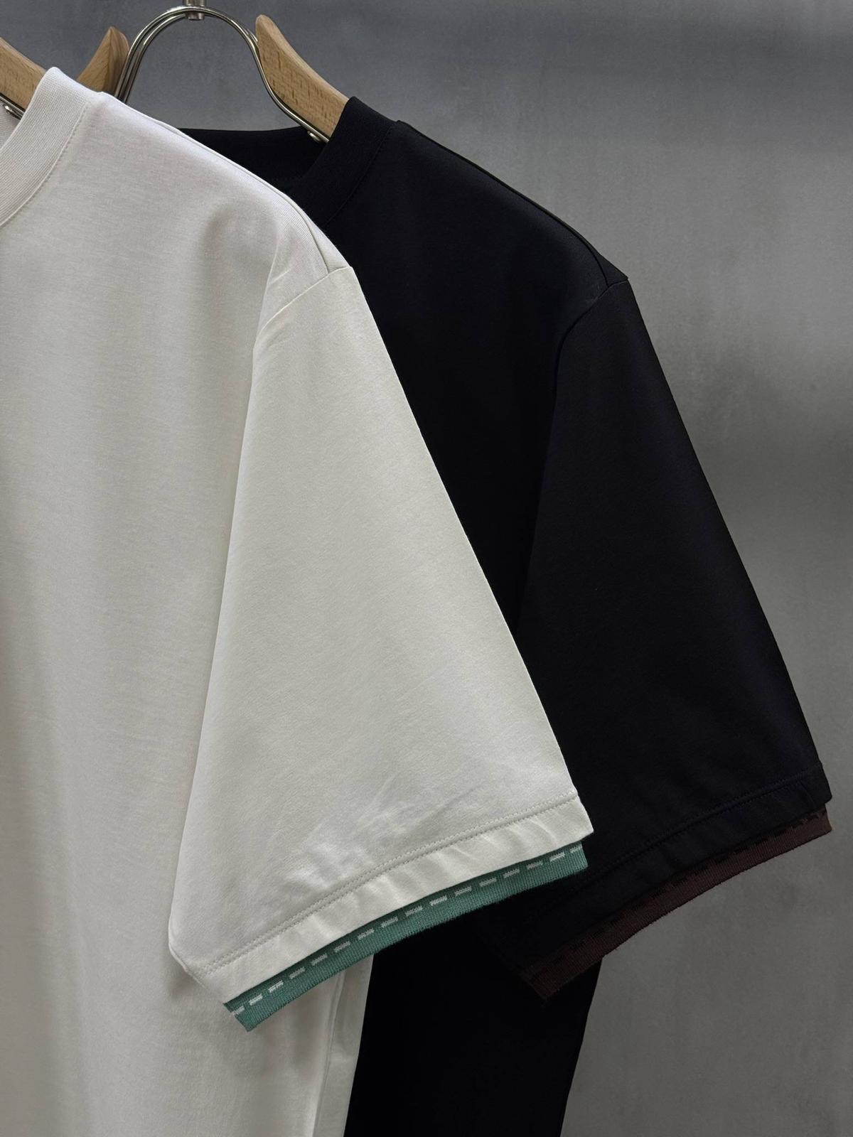 Black Hermes Piqures Sellier crewneck cotton T-shirt - Image 2