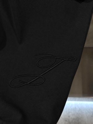 Black Jacquemus Le J embroidered monogram cotton T-Shirt
