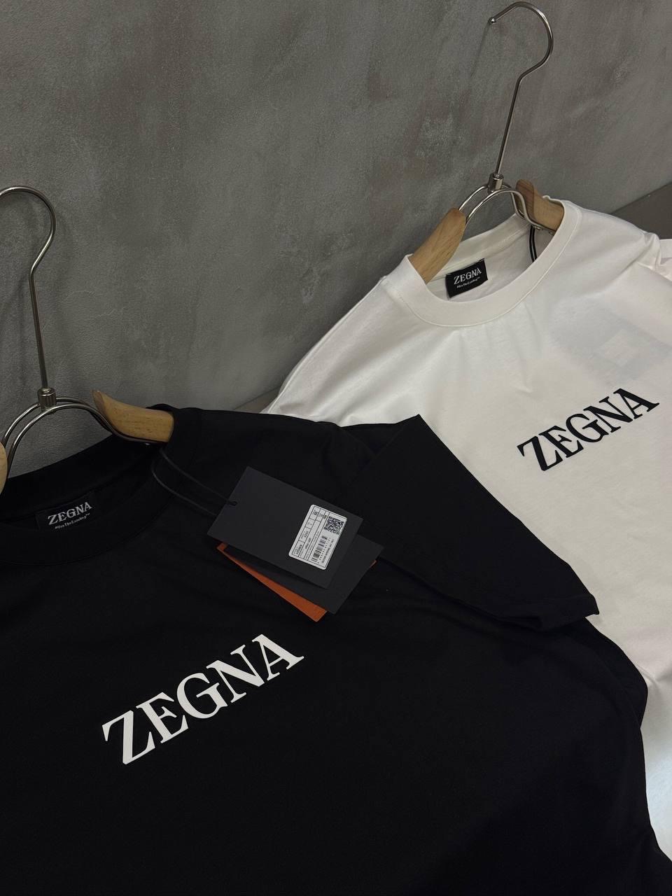 White Zegna logo-print crew-neck cotton T-shirt - Image 2