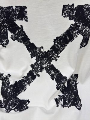 White Off-white heraldic arrow slim cotton T-Shirt