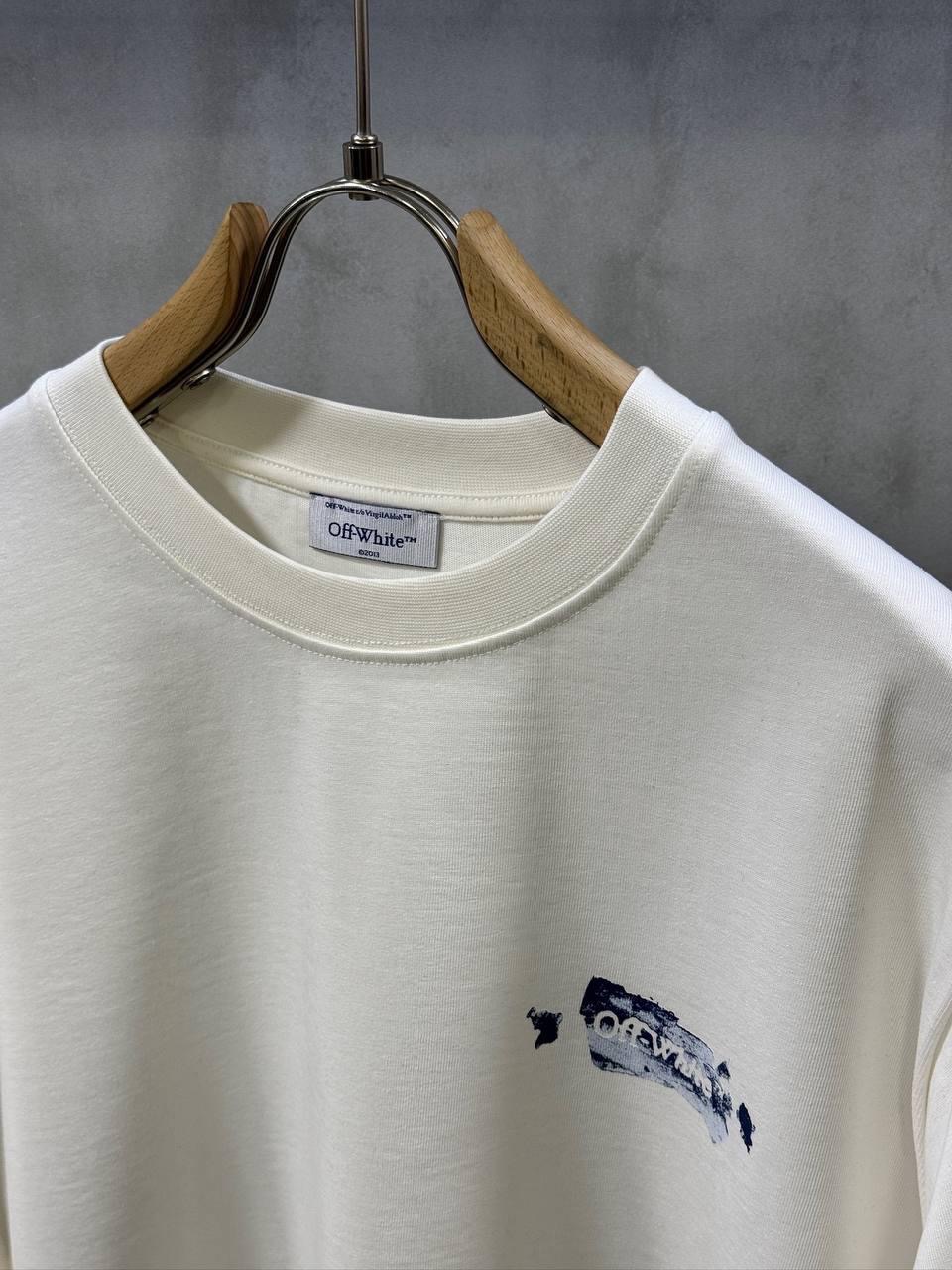 White Off-White Acrylic Arrows cotton T-Shirt - Image 5