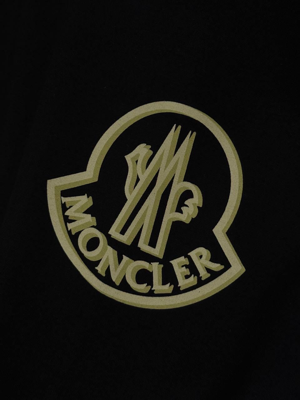 Black Moncler embroidered logo cotton jersey t-shirt - Image 3