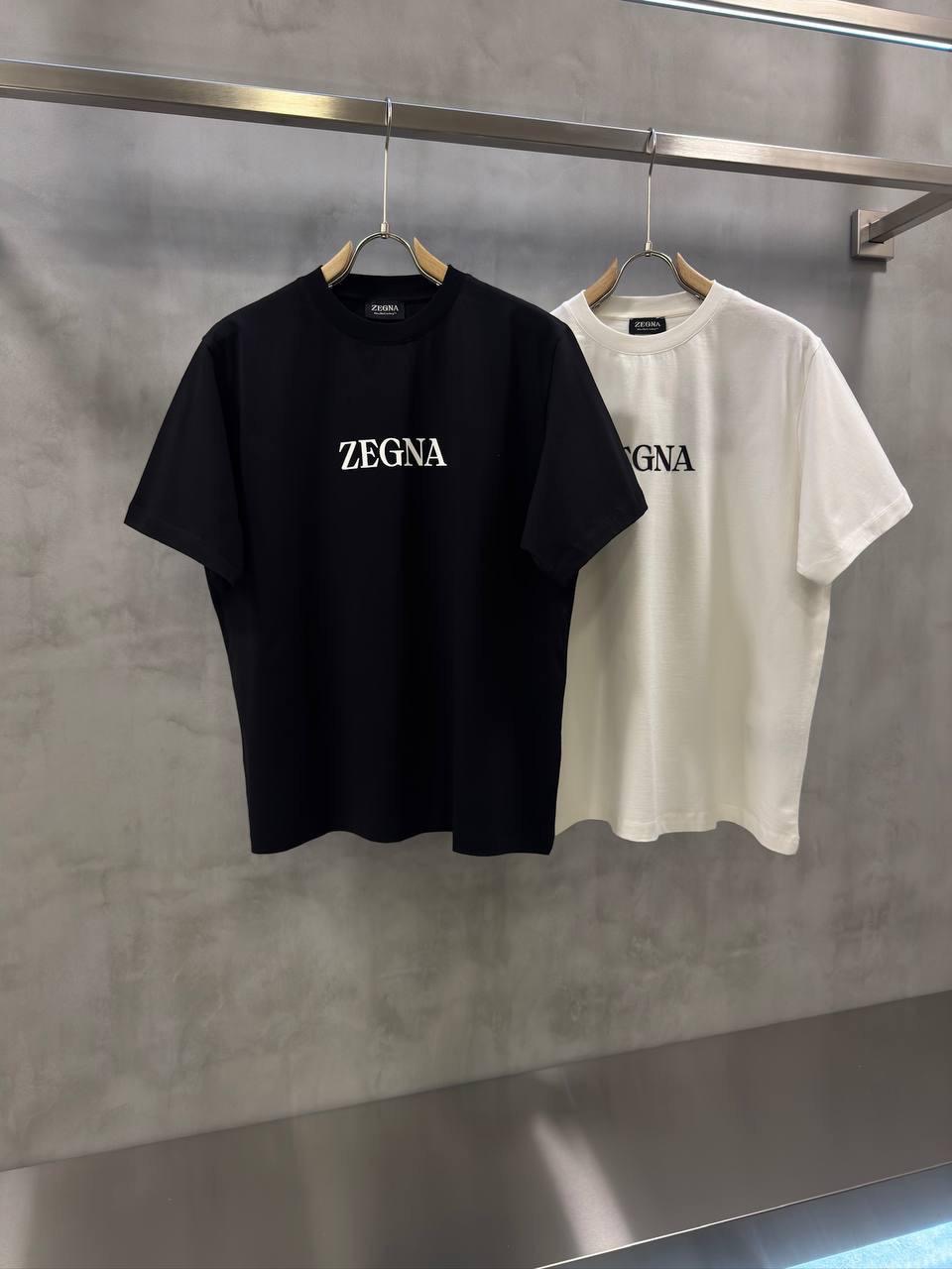 White Zegna logo-print crew-neck cotton T-shirt - Image 3