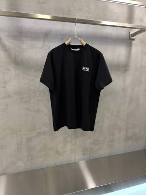 Black Golden Goose star logo print cotton T-Shirt