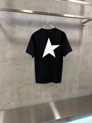 Black Golden Goose star logo print cotton T-Shirt