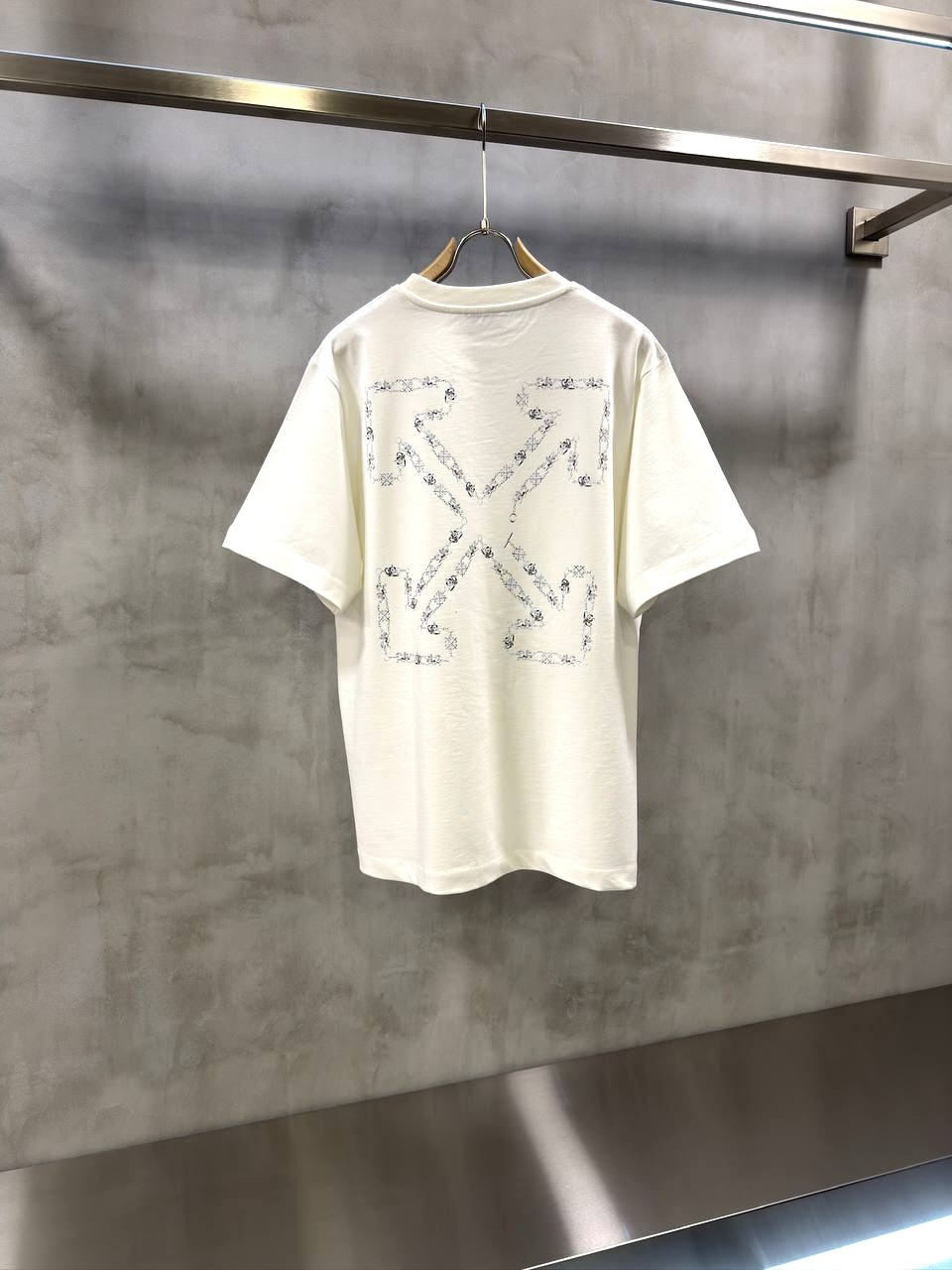 White Off-white chain arrow skate cotton T-Shirt