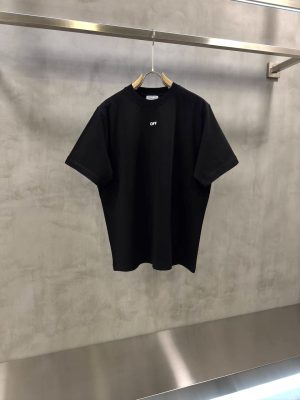 Black Off-white chain arrow skate cotton T-Shirt