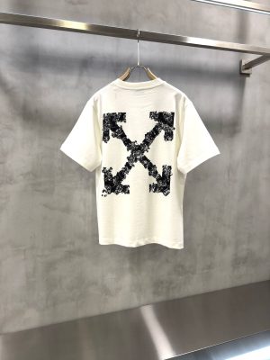 White Off-white heraldic arrow slim cotton T-Shirt