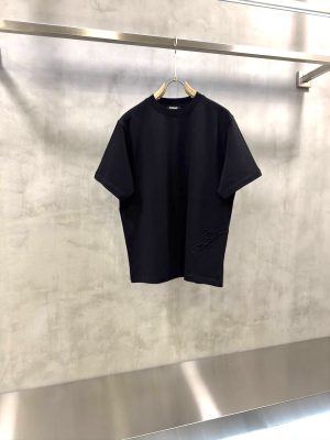 Black Jacquemus Le J embroidered monogram cotton T-Shirt