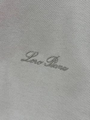 White Loro Piana embroidered-logo cotton-piqué polo T-Shirt