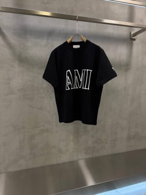 Black Ami Paris graphic logo print cotton t-shirt
