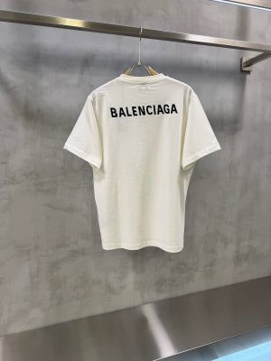 White Balenciaga Logo-print cotton jersey tee