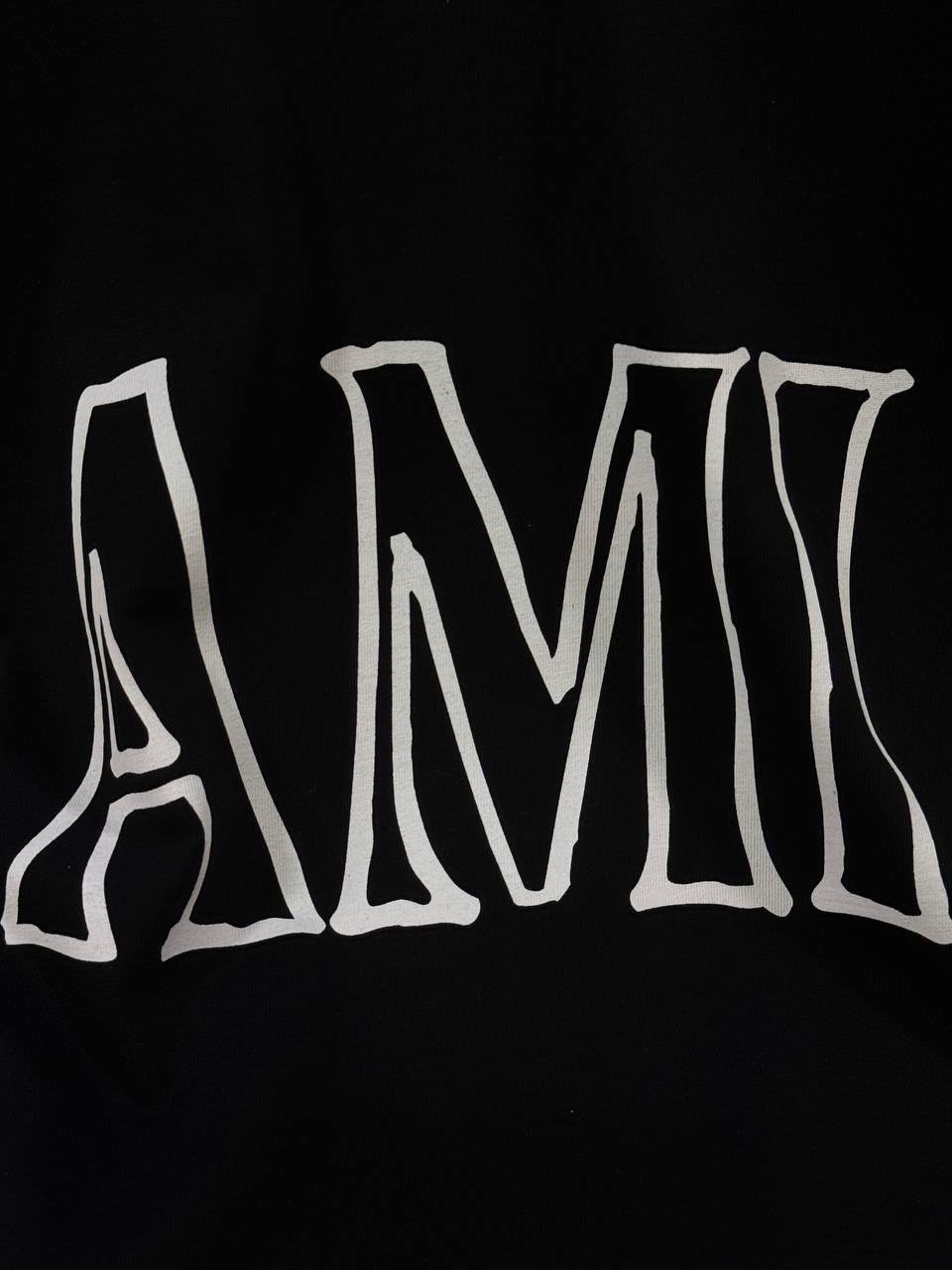 Black Ami Paris graphic logo print cotton t-shirt - Image 3
