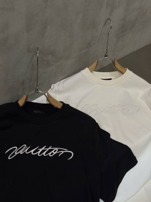 Black LV Ornamental signature cotton tee