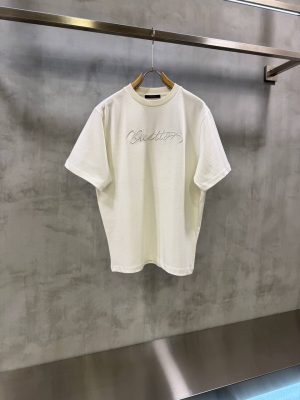White LV Ornamental signature cotton tee