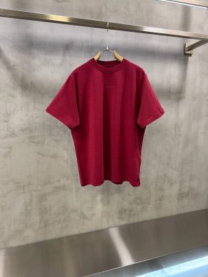 Red on Red Balenciaga Logo-print cotton jersey tee