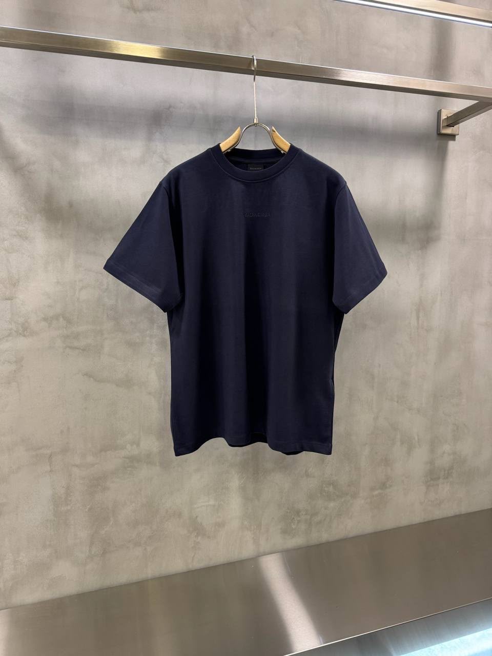 Navy-blue Balenciaga Logo-print cotton jersey tee - Image 2