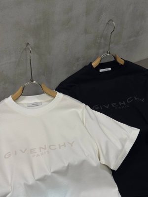 Black on Black Givenchy Paris logo-print crewneck cotton tee