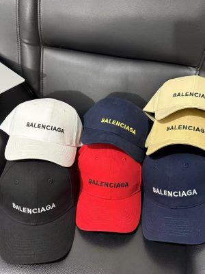 Beige Balenciaga Logo-Embroidered cotton baseball cap