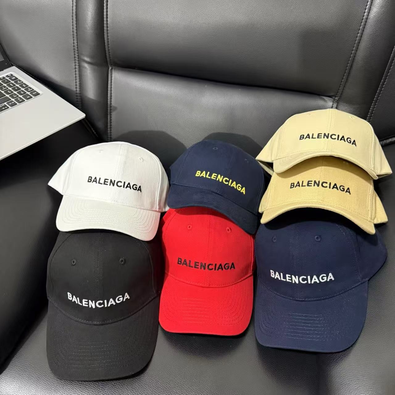 Black Balenciaga Logo-Embroidered cotton baseball cap - Image 2