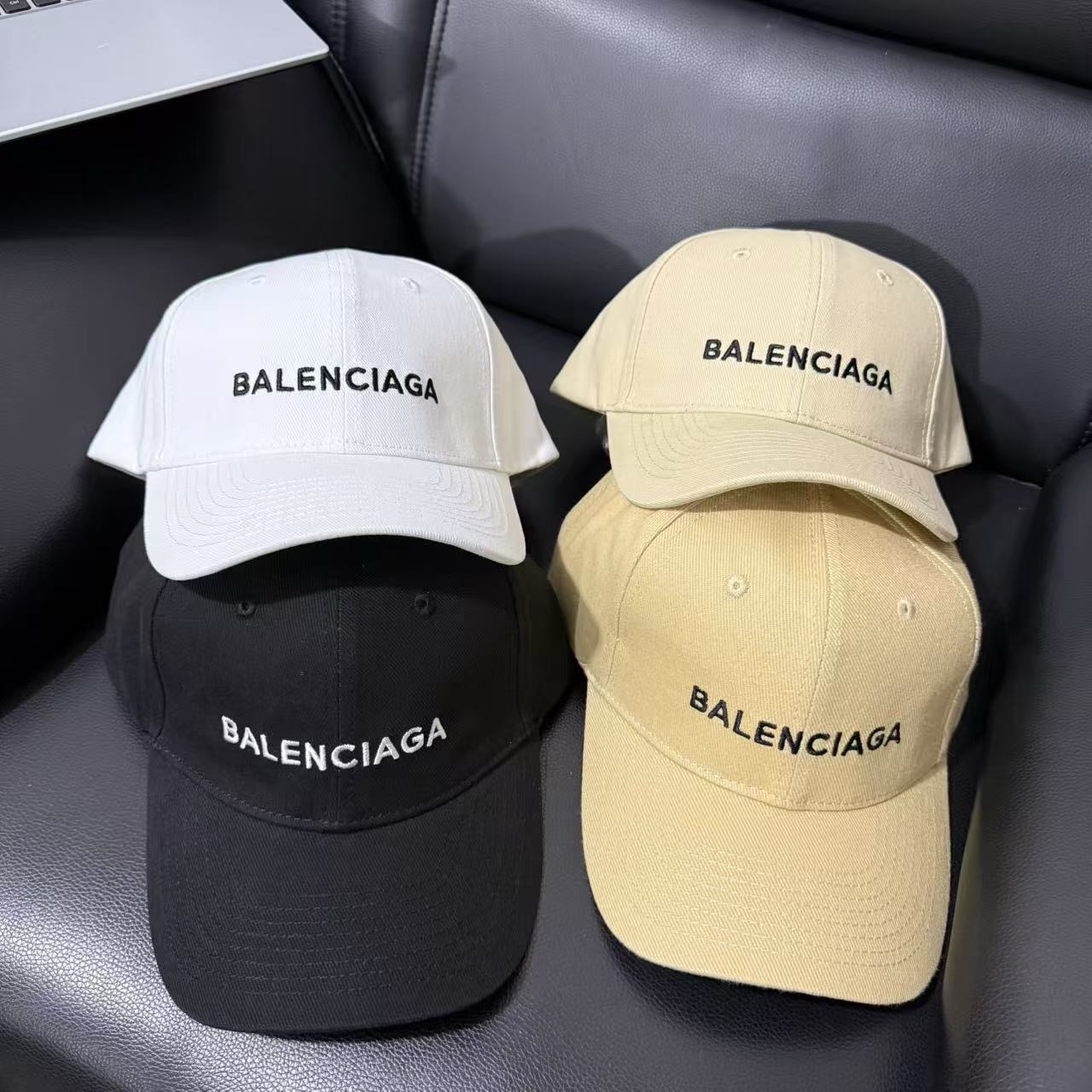 Black Balenciaga Logo-Embroidered cotton baseball cap - Image 7