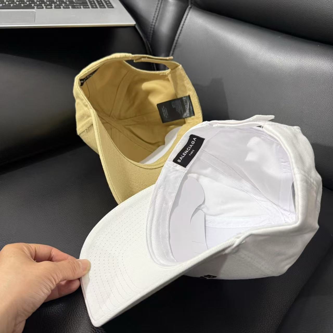 Black Balenciaga Logo-Embroidered cotton baseball cap - Image 6