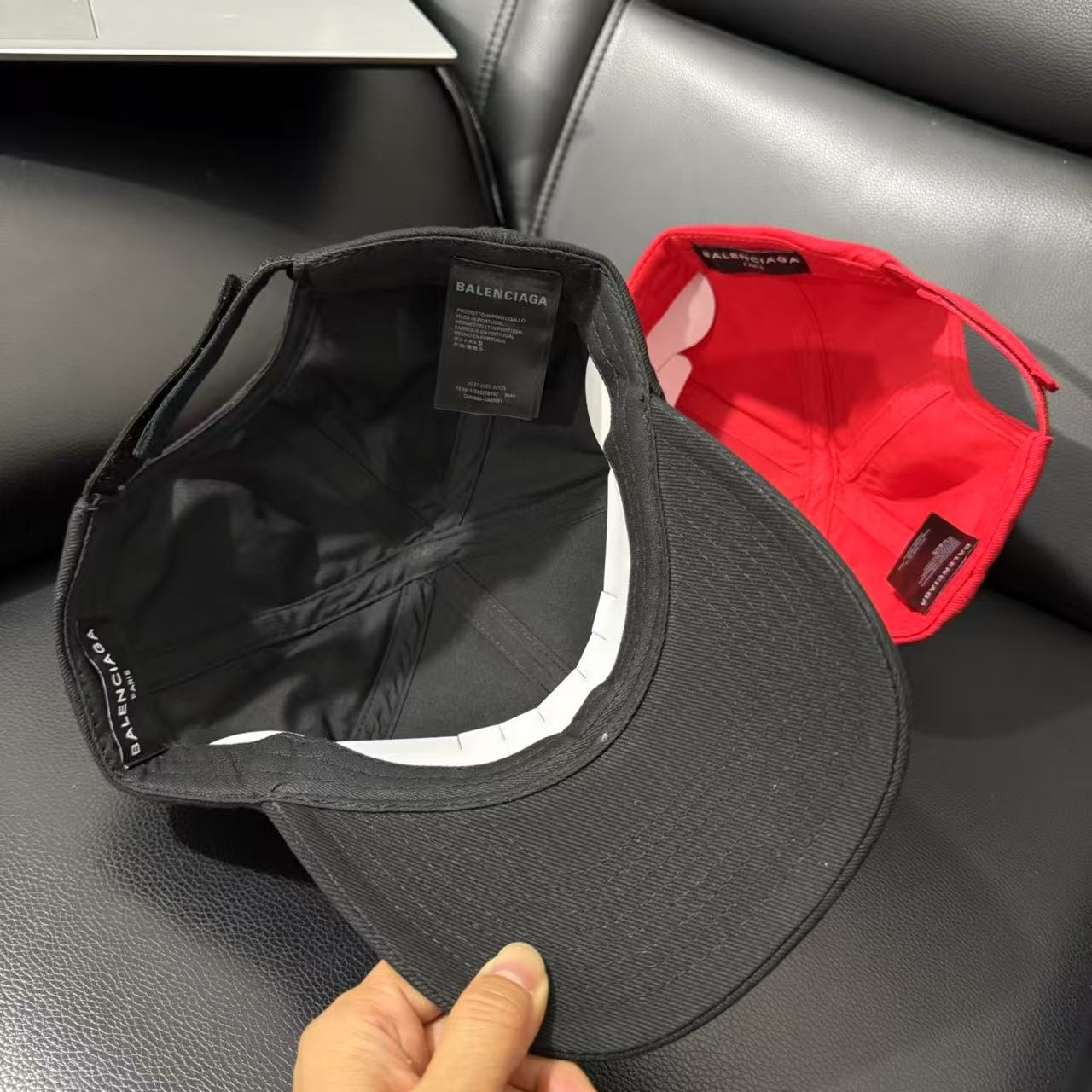 Black Balenciaga Logo-Embroidered cotton baseball cap - Image 4
