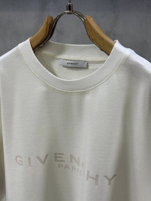 White LV Flock Print Monogram Gradient cotton tee