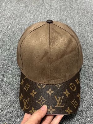 Dark Brown LV logo cap