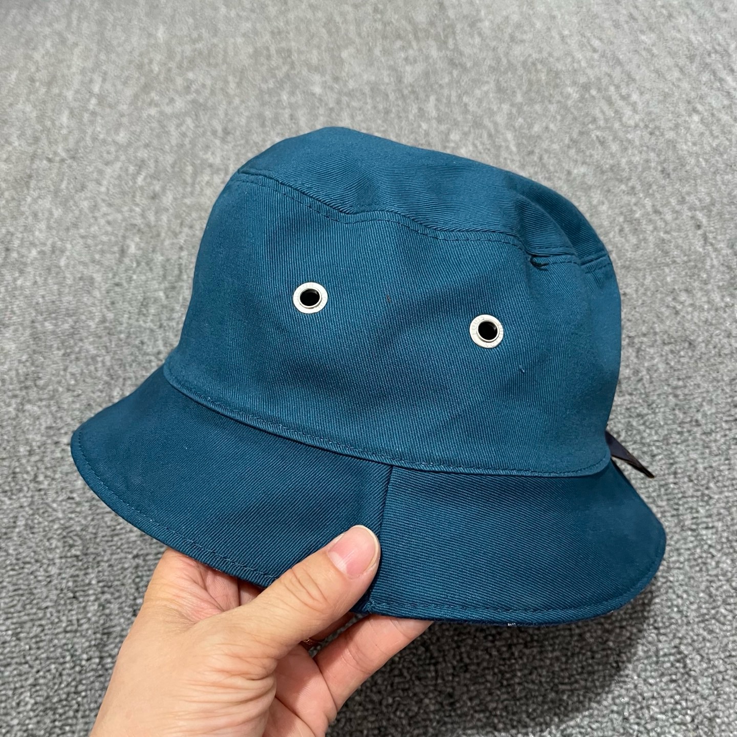 Blue LV all-over monogram pattern reversible bucket hat - Image 7
