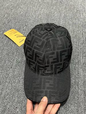 Smoked Fendi FF jacquard baseball cap