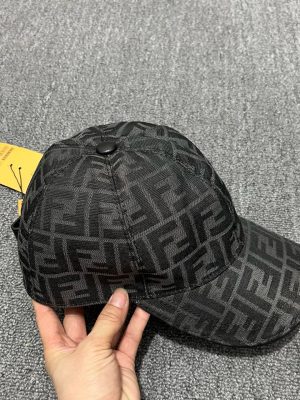 Smoked Fendi FF jacquard baseball cap