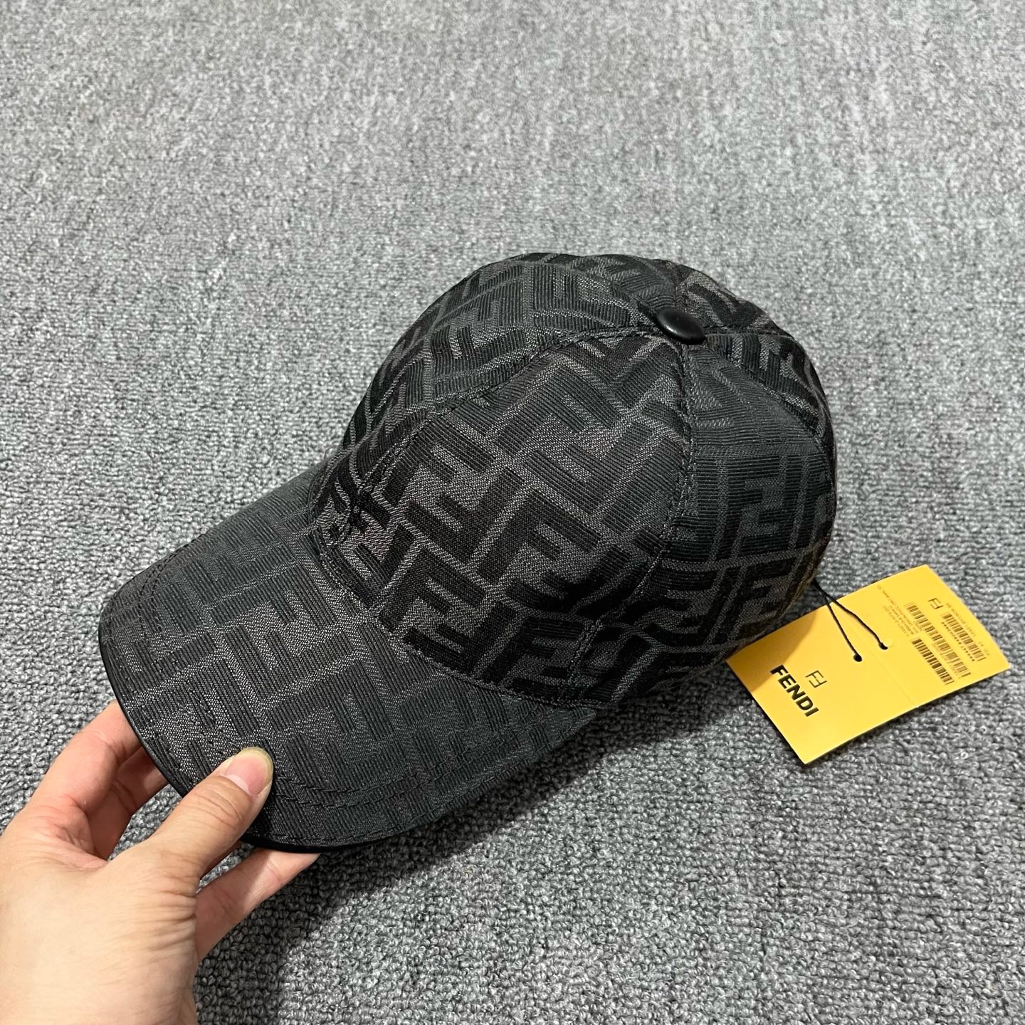 Smoked Fendi FF jacquard baseball cap - Image 3