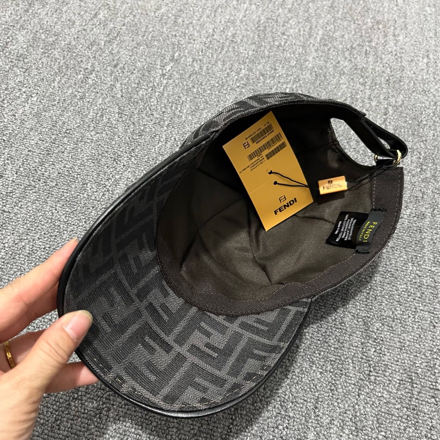 Smoked Fendi FF jacquard baseball cap - Image 4