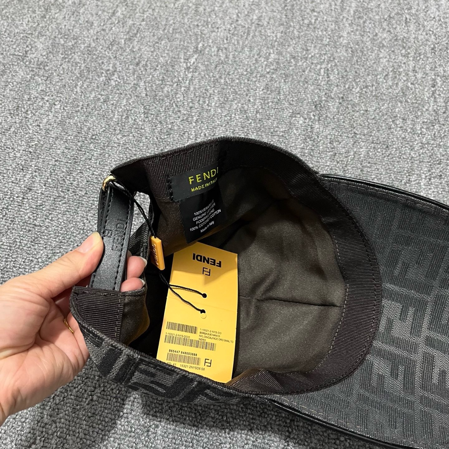 Smoked Fendi FF jacquard baseball cap - Image 5