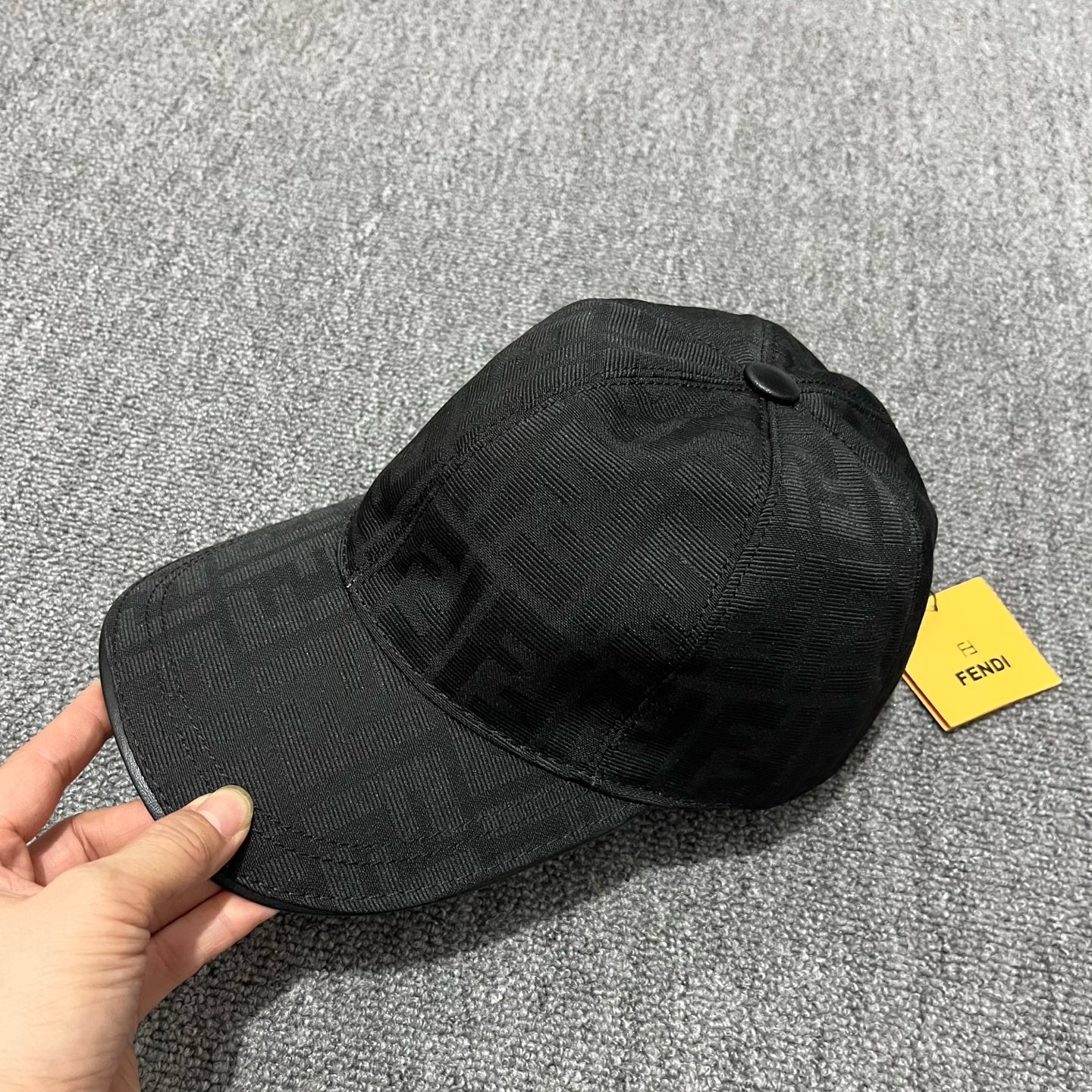 Black Fendi FF jacquard baseball cap - Image 3