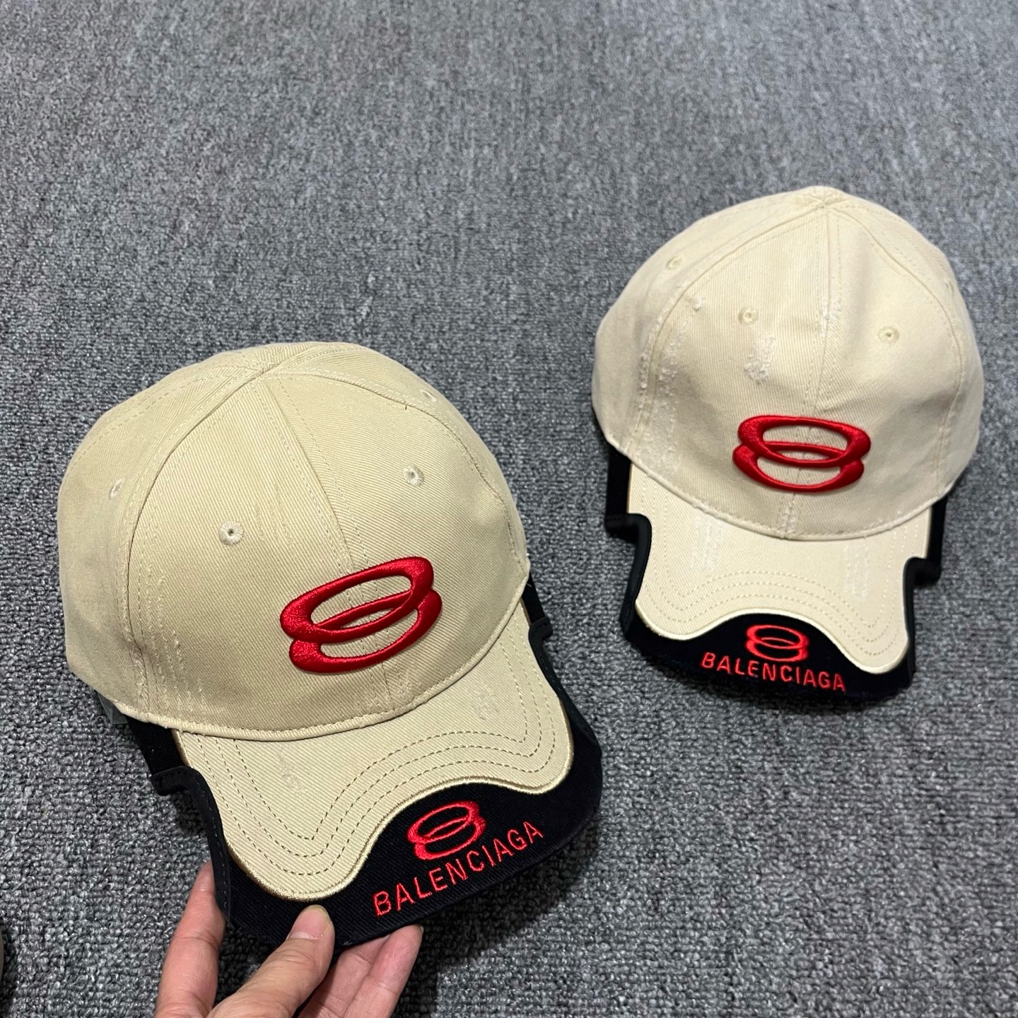 Beige Balenciaga Double Unity Cap - Image 4
