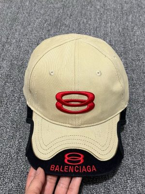 Beige Balenciaga Double Unity Cap