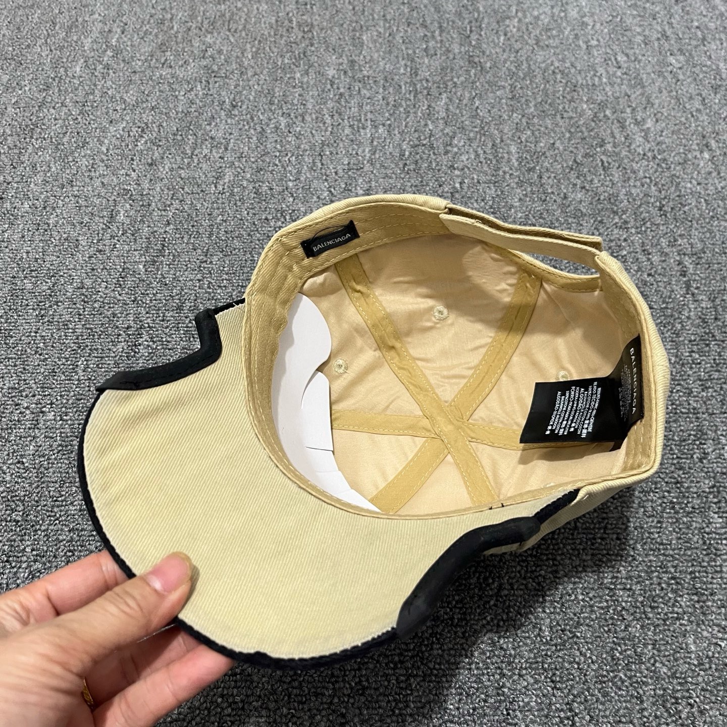 Beige Balenciaga Double Unity Cap - Image 3