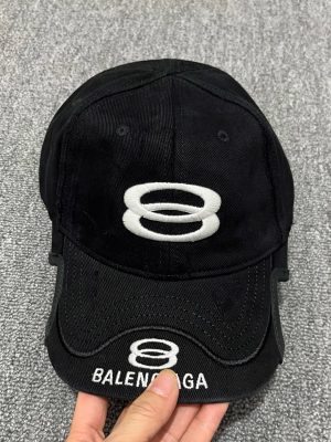 Black Balenciaga Double Unity Cap