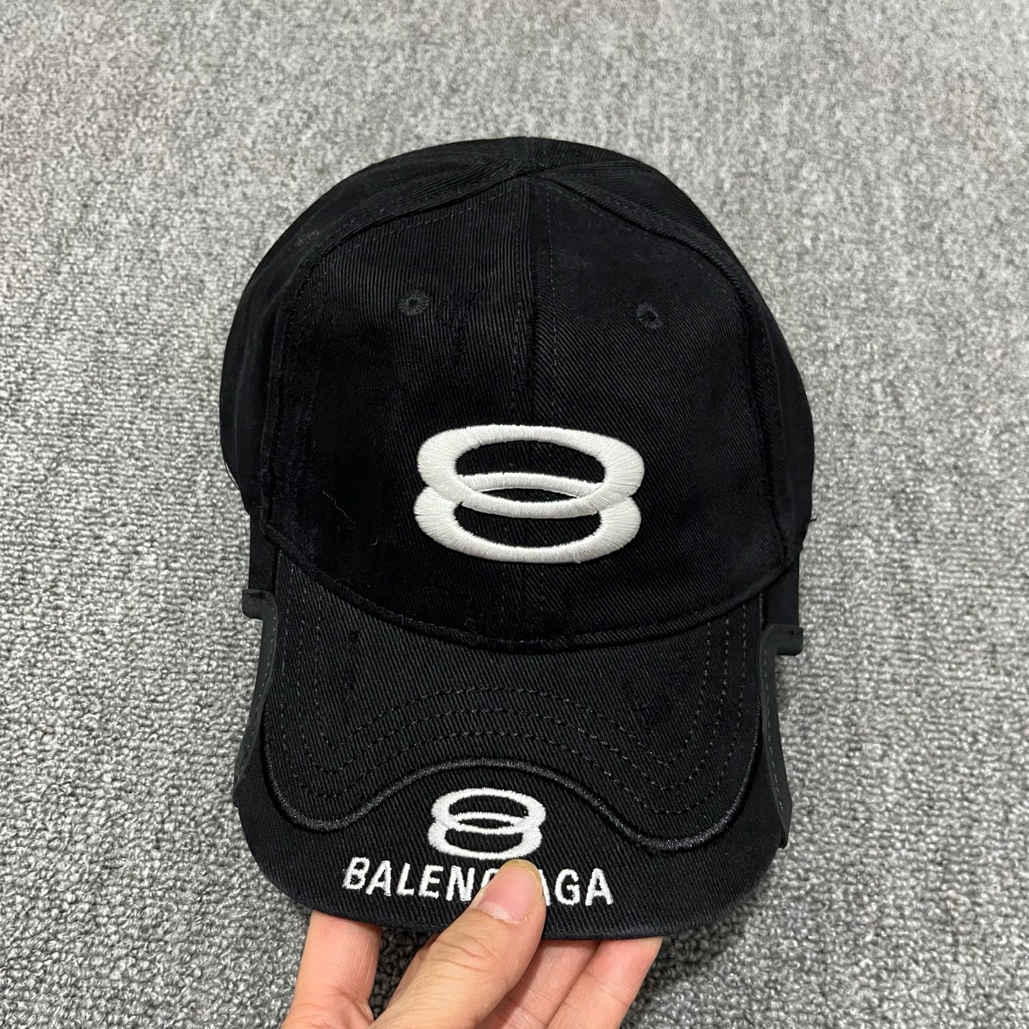 Black Balenciaga Double Unity Cap