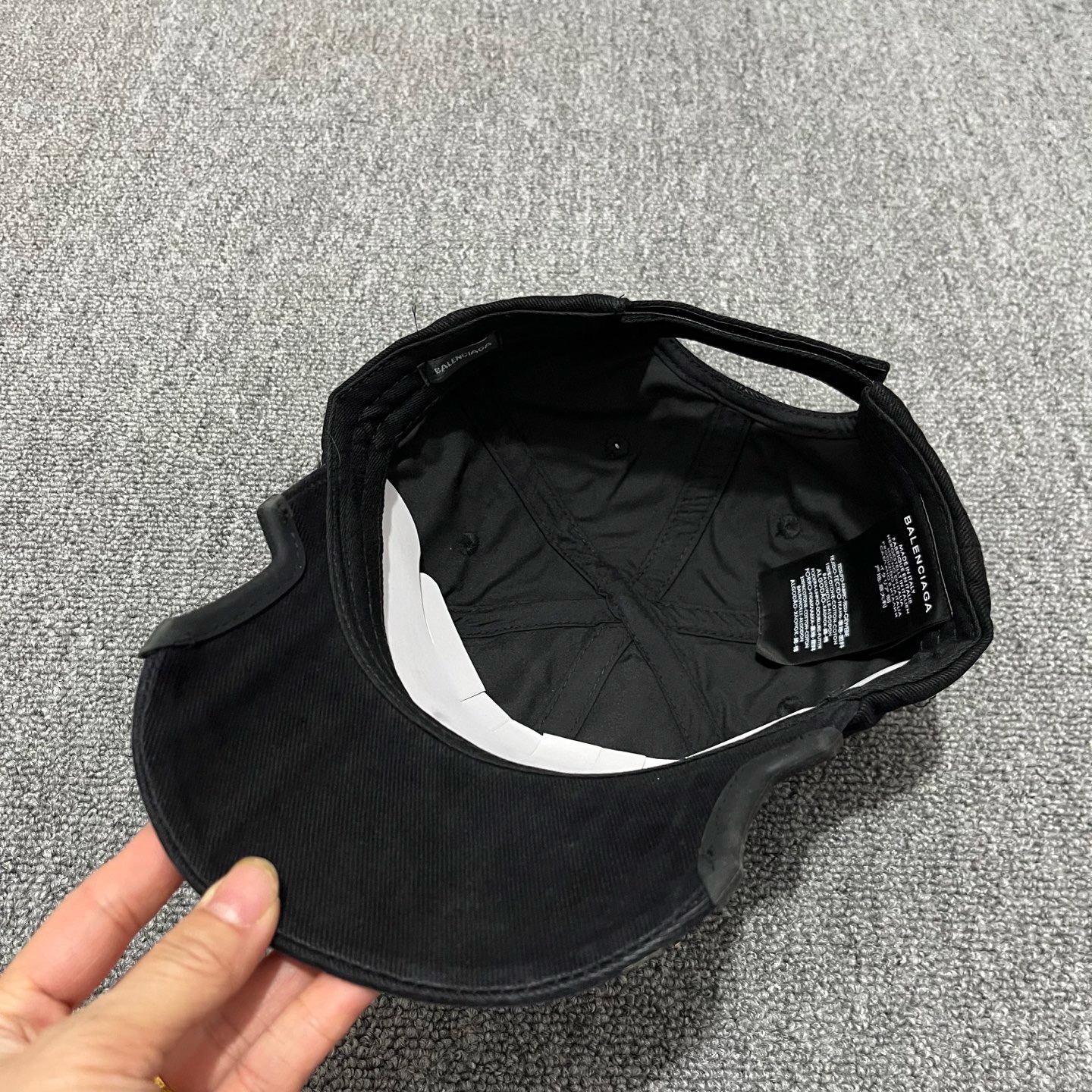 Black Balenciaga Double Unity Cap - Image 2