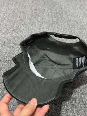 Black Balenciaga Double Unity distressed washed-out Cap