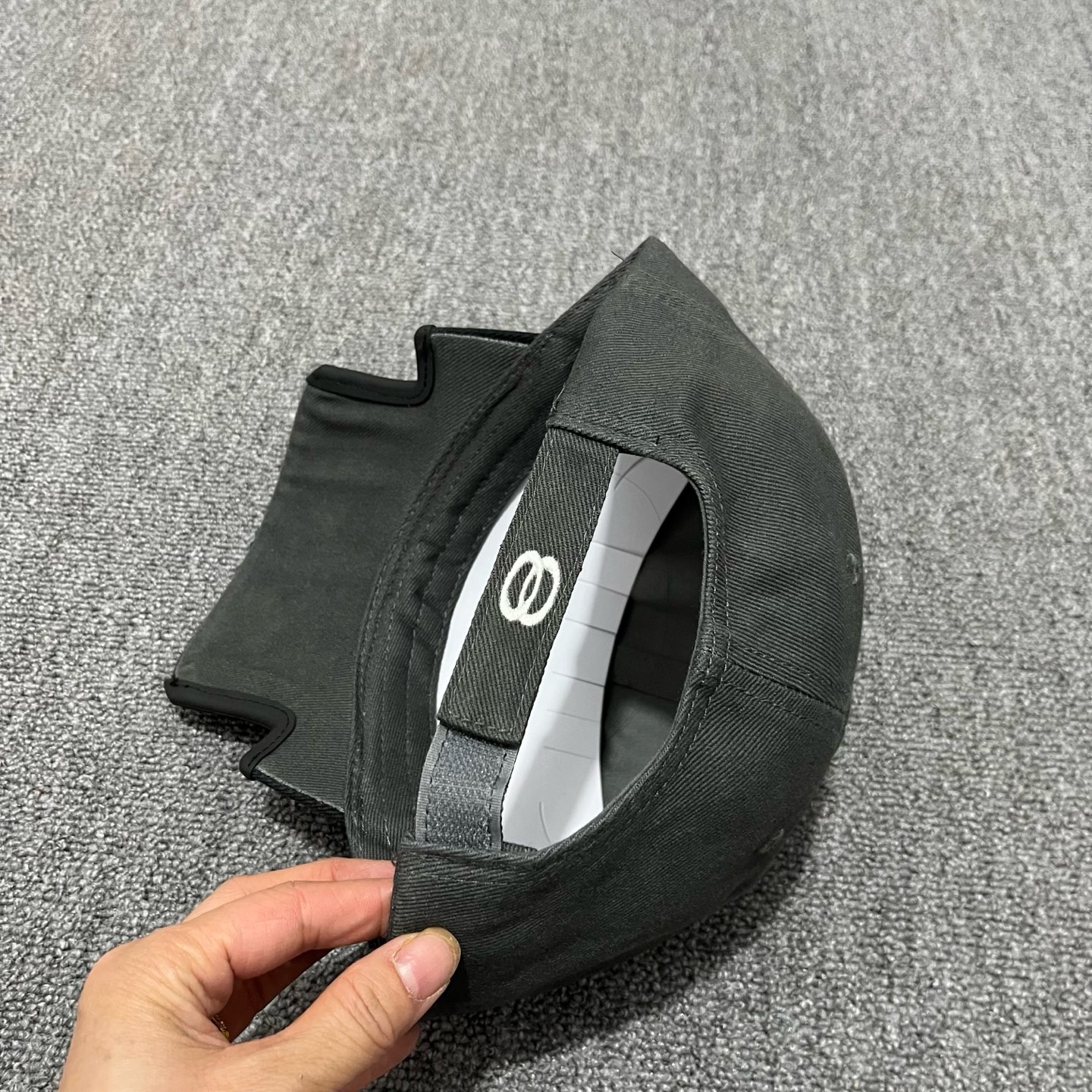 Black Balenciaga Double Unity distressed washed-out Cap - Image 3