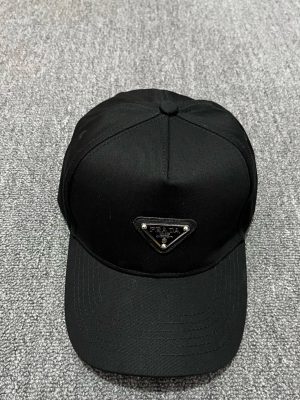 Black Prada Re-Nylon classic logo baseball hat