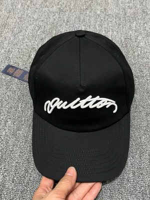 Black LV Signature Cap