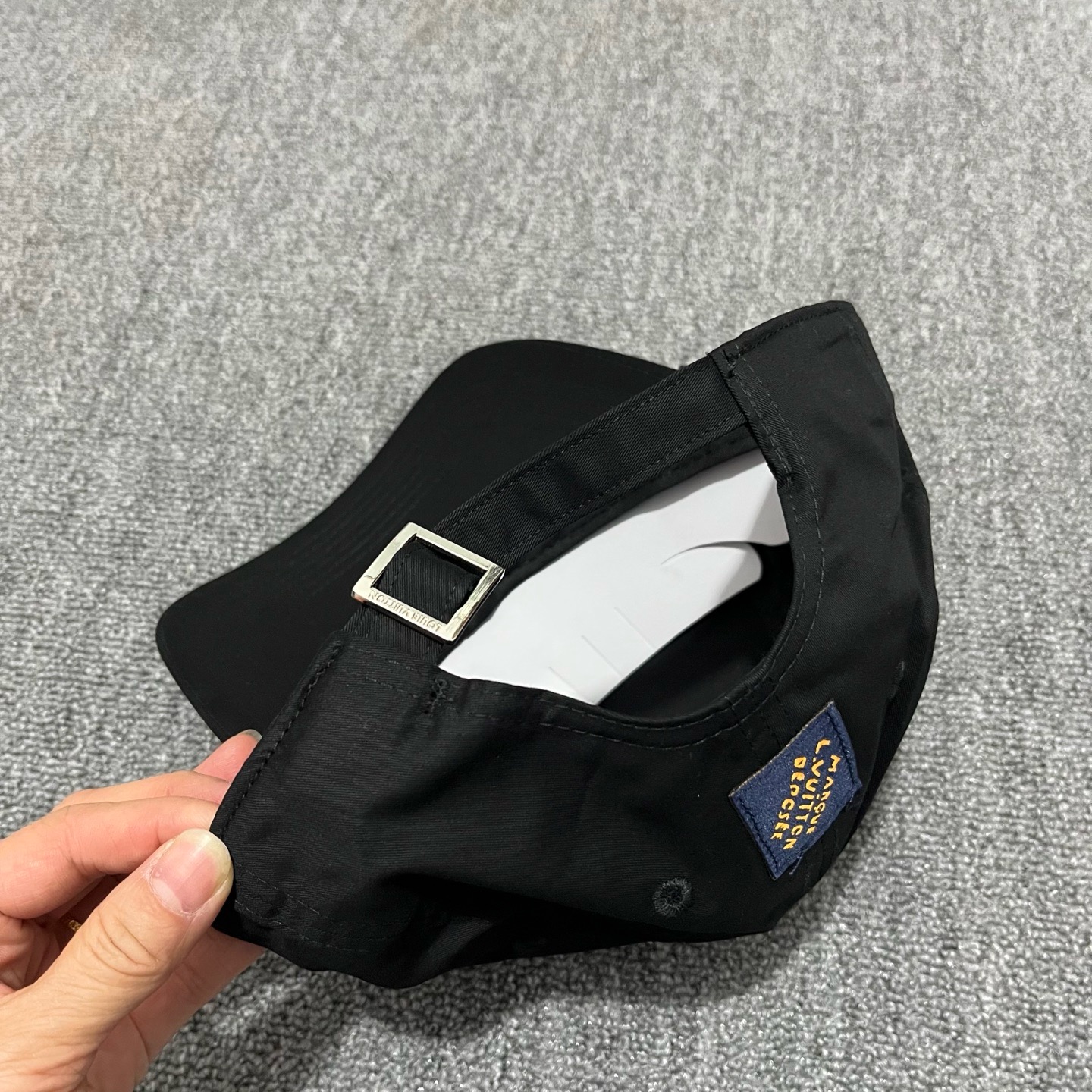 Black LV Signature Cap - Image 3