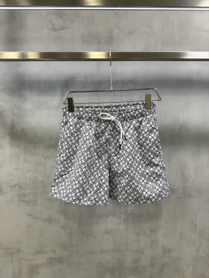 White Moncler all-over ‘M’ pattern monogram-jacquard swim shorts